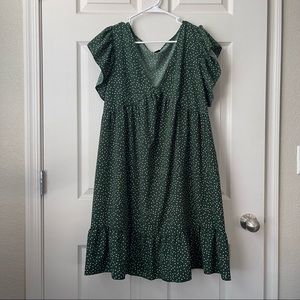 Shein | Green polka dot dress